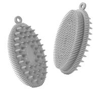 RamPula Spazzola esfoliante per il corpo in silicone, a doppio lato, per la pulizia del corpo per uomini, donne e bambini, per tutti i tipi di pelle, più igienica della luffa, facile da pulire, lunga