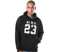 RAMS 23 Felpa con cappuccio. La felpa classica, Nero , M