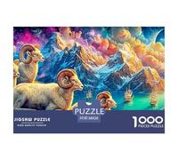 Rams Overlook Ships by Colorful Mountain Waters Puzzle Da 1000 Pezzi Dream Sheep Perfetto Regalo Per Ragazzi, Ragazze, Uomini E Donne 38x26cm/1000pcs