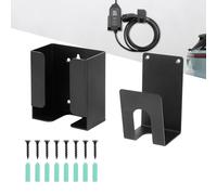 RamTouch Kit Supporto Caricatore Auto Elettriche da Muro - Organizzatore con Porta Scatola di Controllo e Gancio a J per Wallbox Portatile, Staffa Metallica Robusta per Gestione Cavi EV
