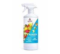 RAMZOL 1 Litro - Trattamento per Piante con Rame e Zolfo + Microelementi - Contro Ingiallimento, Macchie Brune e Carenze - Rinforza e Protegge Foglie - Agrida