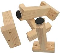 RAN-Gambe per mobili Piedi in Legno massello di mobili, 4pcs Gambe di Supporto for Letto Regolabile, Gambe di mobili, Telaio del Letto Piedi di Supporto, tavolino in Legno, Lettino (Size : H:25cm)