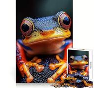 Rana arboricola dagli occhi rossi in primo piano - Puzzle da 1000 pezzi per ragazzi - Gioco interattivo di gruppo - Immagine da assemblare - Decorazione murale (50x75cm)