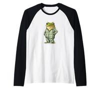 Rana assonnata in pigiama per il sonno definitivo Maglia con Maniche Raglan