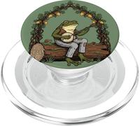 Rana Banjo Player Foresta Musica Folk Cottagecore Animale PopSockets PopGrip per MagSafe