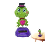 Rana Bobble Head per auto,Rana solare Bobble Head - Rana ballerina animata Bobblehead - Nessuna batteria ha richiesto animali alimentati solari di danza per la decorazione del cruscotto d