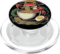 Rana Cartoon Mangia Noodle Arte Cibo Asiatico Umorismo PopSockets PopGrip per MagSafe