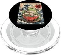 Rana che mangia ramen noodles giapponesi vintage arte PopSockets PopGrip per MagSafe