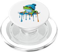 Rana colorata con berretto - Arte splash animale PopSockets PopGrip per MagSafe