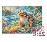 Rana comune europea Puzzle 1000 Pezzi, Puzzle Impossibile 1000 Pezzi, Gioco Di Sfida Intellettuale 38x26cm/1000pcs