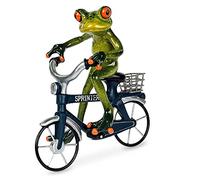 Rana con rotem Bicicletta, pietra artificiale, ca. 18 x 16 cm