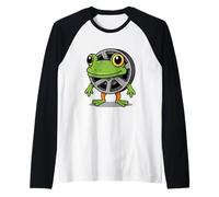 Rana con ruota pneumatica - Umorismo animale creativo originale Maglia con Maniche Raglan