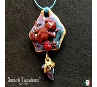 Rana di Cioccolato Talismano Simbolo da Strega Amuleto Ciondolo Collana Pendente