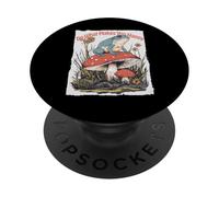 Rana felice su fungo Cottagecore Cute Toadstool Art PopSockets PopGrip Adesivo