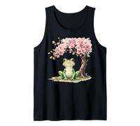 Rana Fiori Di Ciliegio Albero Rosa Floreale Primavera Rana Estetica Canotta