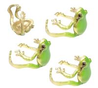 Rana fogliame | Anelli a rana regolabili | 3 pezzi animali rana | Accessori alla moda delicati gioielli fatti a mano regalo per fidanzata, mamma, Siehe Beschreibung, Metallo, Vedi descrizione