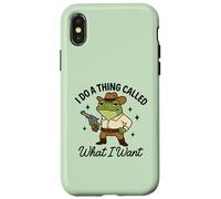 Rana fuorilegge cowboy divertente western humor costume design Custodia per iPhone X/XS