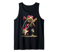 Rana gioiosa Che Suona la Chitarra Chitarrista Animale San Valentino Canotta