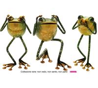 Rana in Metallo n.3 pezzi / Non vedo - Non sento - Non parlo