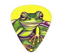Rana in uno stagno Plettri per chitarra, 12 pezzi per confezione, 3 diversi spessori, adatti per chitarra, basso, ukulele e altri strumenti.