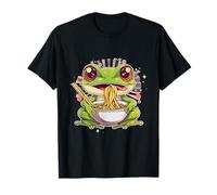 Rana Mangiare Ramen Anime Kawaii Artwork Japanese Noodles Maglietta