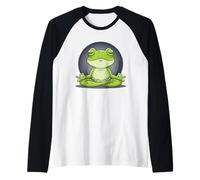 Rana Meditazione Yoga Divertente Maglia con Maniche Raglan