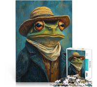 Rana nel cappello Puzzle da 1000 pezzi per adolescenti Giocattoli che creano dipendenza e sfidano l'intelligenza del cervello per la decorazione della casa 38x26cm