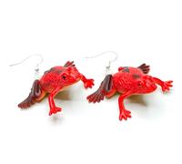 Rana Orecchini Miniblings Pendente Giftfrosch per Bambino Amazonas Rosso Nero
