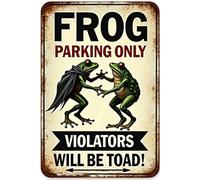 Rana Parking Only Violators Will Be Toad Metal Signaluminum Vintage Metal Sign Art Iron Painting for Indoor Outdoor Decor Room 30,5 x 20,3 cm