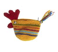 rana pollo fragola gatto gufo borsa portamonete molto alta qualità lavorato a mano con cerniera per giovani e anziani, Pollo_giallo_portafoglio, 8cm bis 9cm, giocoso