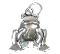 Rana - Rospo 2D charm in argento sterling .925 x 1 Rane Rospi charms