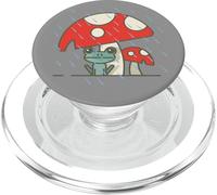 Rana stravagante che si nasconde dalla pioggia sotto il fungo PopSockets PopGrip per MagSafe