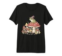 Rana su Fungo con Cappello da Strega Maglietta Premium