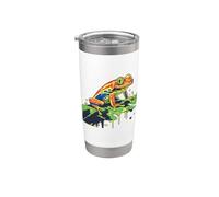 Rana tropicale colorata Bicchiere termico in acciaio inox doppia parete
