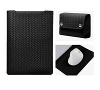 RanBluu 15 15,6 16 Pollici Custodia per Computer Portatile per MacBook Air 15/Pro 16 M4/M3/M2/M1 Pro/Max, PU Pelle intrecciata Portatile Sleeve per Surface Dell Lenovo HP PC Laptop 15''-16'', Nero