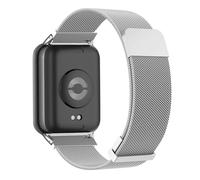 RanBluu Metallo Cinturino per Xiaomi Smart Band 9 Pro/Smart Band 8 Pro/Xiaomi Redmi Watch 5/Redmi Watch 4, Cinturini Doppie Magnetiche, Cinturino di Ricambio in Acciaio Inox, Argento