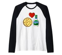 Ranch Dressing Pizza Lover Funny Foodie Condimento Salsa Maglia con Maniche Raglan
