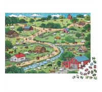 Ranch Puzzle 1000 Pezzi Adulti In Resistente E Durevole, Un Puzzles Per Gioco Edugattoivo Per La Sgonfiatina, Ideale Per Vacanza Relax, 38x26cm/1000pcs