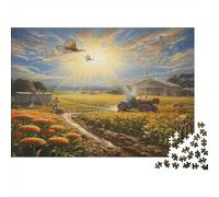 Ranch Puzzles 1000 Pezzi In cartone Resistente, Un Puzzle Per Gioco Edugattoivo Per La Sgonfiatina, Ideale Per Attività Fuzzle Post-scuola, 38x26cm/1000pcs