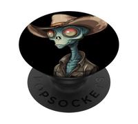 Ranching the Stars con questo divertente costume da cowboy alieno PopSockets PopGrip Adesivo