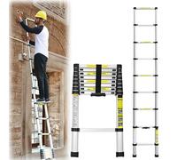 Randaco 2.6M Scala Telescopica in Alluminio, Multiuso Allungabile Scaletta Alluminio, Scala Telescopica Antiscivolo, Leggero e Flessibile, Carico Massimo 150 kg