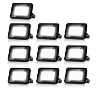 Randaco 20W Faretto LED da Esterno, Super Luminosa 1700LM Bianco Freddo 6000K Fari LED, IP66 Impermeabile Proiettore LED da Esterno per Corridoio, Cortile, Parco Giochi, Garage (10PCS)