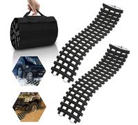 Randaco Aiuto di trazione per auto, 100 x 21 cm, 2 pezzi, con custodia, piastre di trazione per sabbia, neve, per auto, camion, fuoristrada