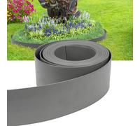 Randaco Bordo Giardino Flessibile Plastic per il taglio dell'erba Grigio 10 m/14 cm Nastro per la bordatura del prato per i bordi delle aiuole Bordura per Giardino