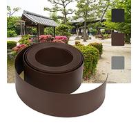 Randaco Bordo per prato, in plastica, marrone, lunghezza 10 m, altezza 14 cm, impedisce la crescita di prato, bordatura da giardino, pietra per pavimentazione, plastica, con bordo superiore rotondo