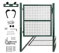 Randaco Cancello da Giardino staccionata, 150x100cm Cancello da Giardino in Acciaio Zincato Cancello per Recinzione, Robusto e Durevole, Serratura di Qualità, Maniglia e 3 Chiave, Verde