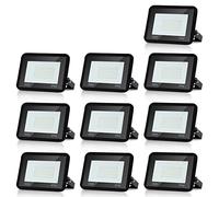 Randaco Faretti LED da esterno 30W, Proiettore LED da esterno Impermeabile IP66 Sicurezza faro led, Faretti LED Esterno 2550LM Bianco Caldo 3000K per Terrazza, Giardino, Garage (10PCS)
