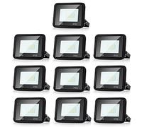 Randaco Faretto 10W Faretto LED da Esterno, Super Luminosa 900LM Bianco Freddo 6000K Fari LED, IP66 Impermeabile Proiettore LED da Esterno per Corridoio, Cortile, Parco Giochi, Garage (10PCS)