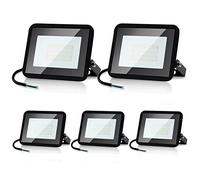 Randaco Faretto LED da Esterno 50W, Faretti LED Esterno 4250LM Bianco Freddo 6000K, Faro LED Esterno Impermeabile IP66, Faretto lLED per Cortile Garage Piazza (Nessuna Spina 5PCS)