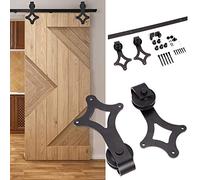 Randaco Set di Binario per Porta Scorrevole, 6FT-183cm, con una capacità di carico di 150kg, guida per porta scorrevole per una singola porta in legno(rombico)